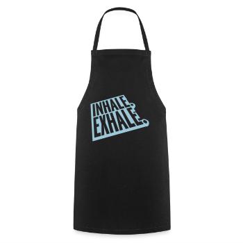 inhale exhale yoga Zitat - Kochschürze - Schwarz - Vorne - AI Model Male 185 dark (185cm)