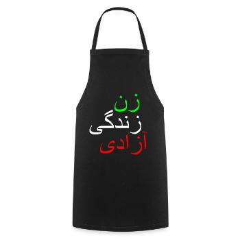 Women life freedom - Tablier de cuisine - noir - Devant - AI Model Male 185 dark (185cm)