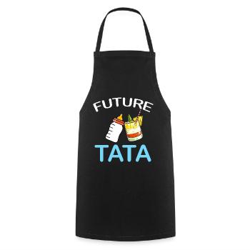 Ma Future tata Idée Cadeau Femme - Tablier de cuisine - noir - Devant - AI Model Male 185 dark (185cm)