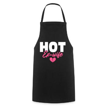 Hot Ex-Wife Divorce Women Divorcee - Cooking Apron - black - Front - AI Model Male 185 dark (185cm)