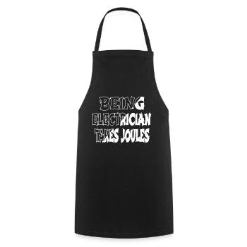 humor funny caution quote gift craft - Cooking Apron - black - Front - AI Model Male 185 dark (185cm)