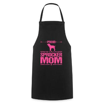 Sussex Spaniel Maman Mama Mistress Dog Mama Pink - Tablier de cuisine - noir - Devant - AI Model Male 185 dark (185cm)