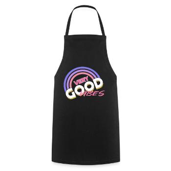 good vibes Regenbogen - Kochschürze - Schwarz - Vorne - AI Model Male 185 dark (185cm)