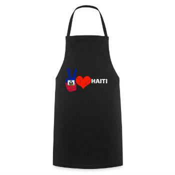 Haiti Haitianer Stolz Flagge Flaggentag I Geschenk - Kochschürze - Schwarz - Vorne - AI Model Male 185 dark (185cm)
