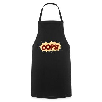 OOPS rouge - Tablier de cuisine - noir - Devant - AI Model Male 185 dark (185cm)