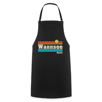 Wannsee Waldbad Wannsee Outfit See Baden - Kochschürze - Schwarz - Vorne - AI Model Male 185 dark (185cm)