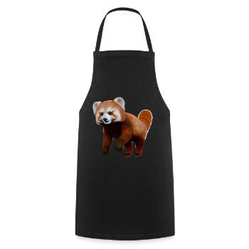 Red panda - Cooking Apron - black - Front - AI Model Male 185 dark (185cm)