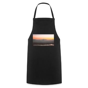 Morning glowing light on the summits of Kisavos - Cooking Apron - black - Front - AI Model Male 185 dark (185cm)