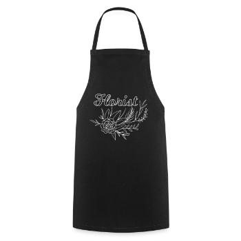 Flower Flower Plant - Cooking Apron - black - Front - AI Model Male 185 dark (185cm)