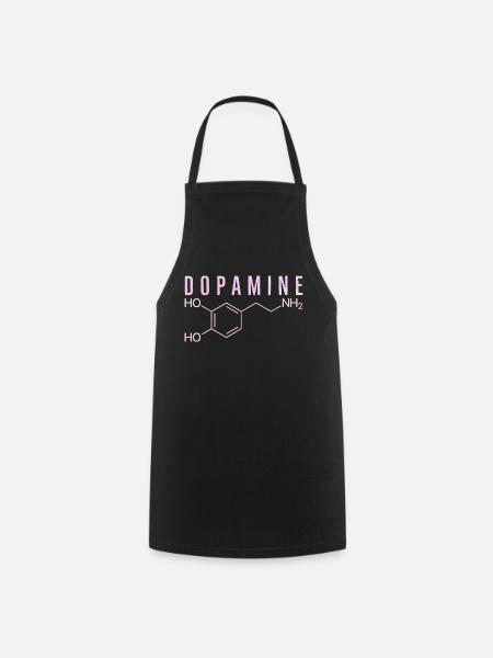 Dopamin-Molekül - Kochschürze - Schwarz