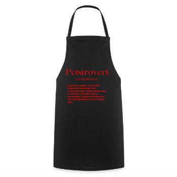 Petstrovert Definition - Cooking Apron - black - Front - AI Model Male 185 dark (185cm)