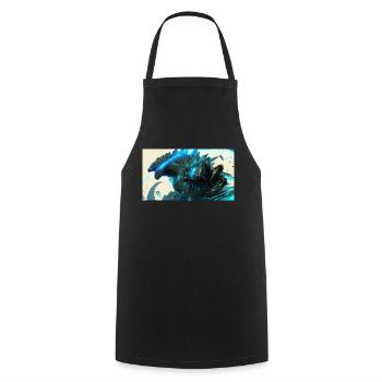 Gozzila - Cooking Apron - black - Front - AI Model Male 185 dark (185cm)
