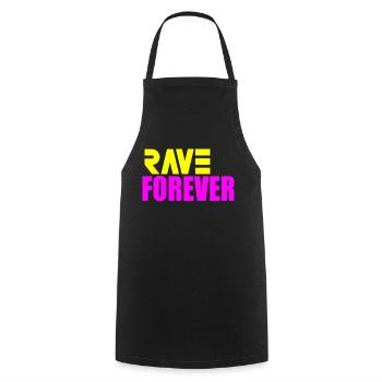 Rave pour toujours - Tablier de cuisine - noir - Devant - AI Model Male 185 dark (185cm)