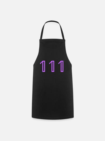 Angel Numbers -/-111-/- - Cooking Apron - black