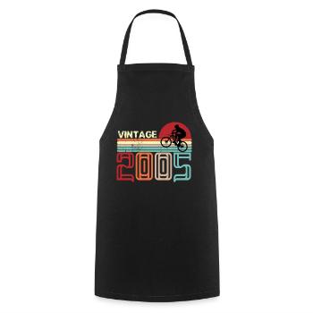 Vintage Birthday retro sunset design - Cooking Apron - black - Front - AI Model Male 185 dark (185cm)