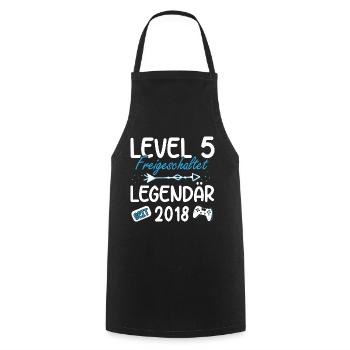 Level 5 Jahre Geburtstagsshirt Gamer 2018 - Kochschürze - Schwarz - Vorne - AI Model Male 185 dark (185cm)