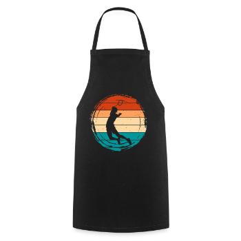 Badminton - Cooking Apron - black - Front - AI Model Male 185 dark (185cm)