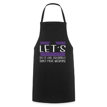 Drôles de dictons Joyeux cadeau Cool Peace 60s Dictons - Tablier de cuisine - noir - Devant - AI Model Male 185 dark (185cm)