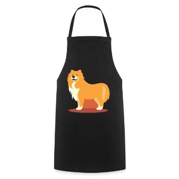 Cute dog design for dog owners - Cooking Apron - black - Front - AI Model Male 185 dark (185cm)