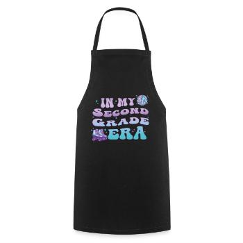 Back to School In My 2nd Second Grade Era Teacher - Cooking Apron - black - Front - AI Model Male 185 dark (185cm)