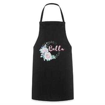 For Bella - Cooking Apron - black - Front - AI Model Male 185 dark (185cm)