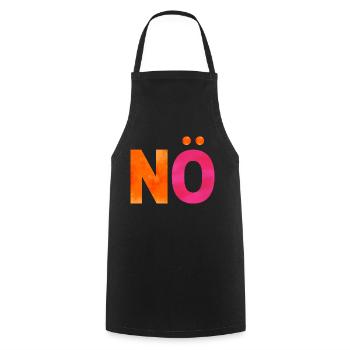 NON. Une chemise, un mot. - Tablier de cuisine - noir - Devant - AI Model Male 185 dark (185cm)