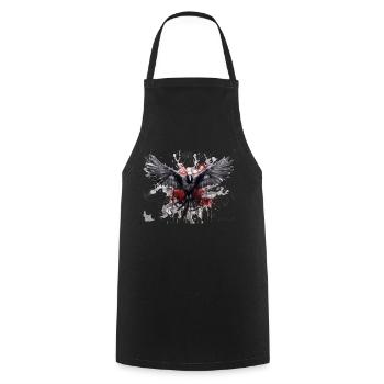 Raven - Cooking Apron - black - Front - AI Model Male 185 dark (185cm)