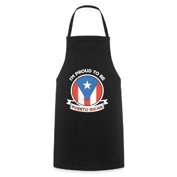 Puerto Rico Flagge | Puerto Ricaner Geschenkideen - Kochschürze - Schwarz - Vorne - AI Model Male 185 dark (185cm)