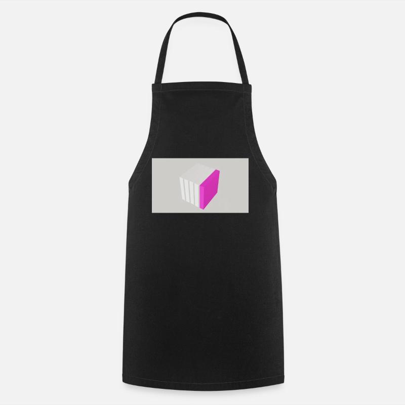 Splitting cube pink - Cooking Apron - black