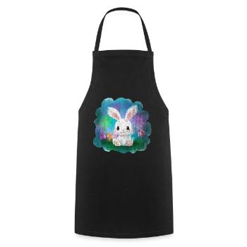 Osterhase Hase Ostereier Eier - Kochschürze - Schwarz - Vorne - AI Model Male 185 dark (185cm)