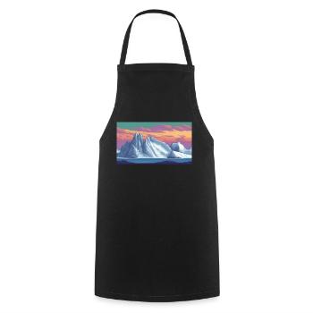 Antarctic Peninsula, Antarctica - Cooking Apron - black - Front - AI Model Male 185 dark (185cm)