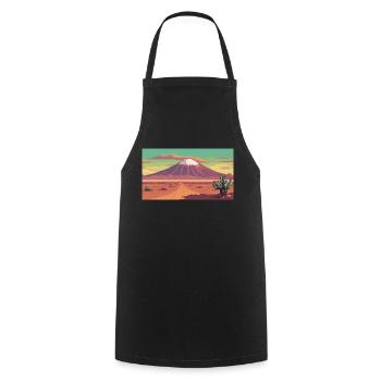 Atacama Desert, Chile - Pixel Art - Cooking Apron - black - Front - AI Model Male 185 dark (185cm)