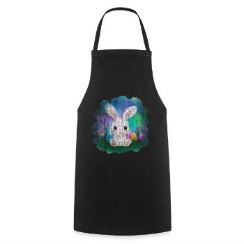 Easter Bunny Cute - Cooking Apron - black - Front - AI Model Male 185 dark (185cm)