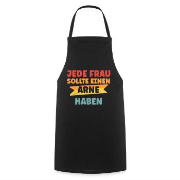 Jede Frau sollte einen Arne haben - Kochschürze - Schwarz - Vorne - AI Model Male 185 dark (185cm)