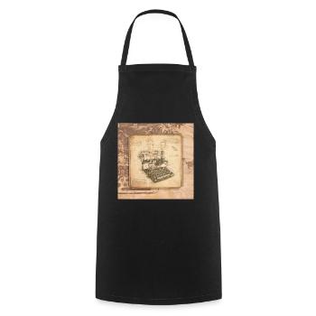 Art vintage pour les auteurs et les écrivains - Tablier de cuisine - noir - Devant - AI Model Male 185 dark (185cm)