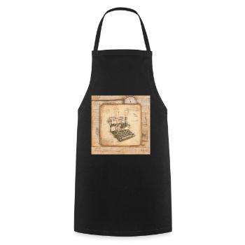 Art vintage pour les auteurs et les écrivains - Tablier de cuisine - noir - Devant - AI Model Male 185 dark (185cm)