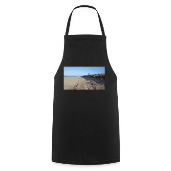Beach Holiday Design - Cooking Apron - black - Front - AI Model Male 185 dark (185cm)