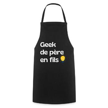 Geek from Father to Son - Dad Gift - Cooking Apron - black - Front - AI Model Male 185 dark (185cm)
