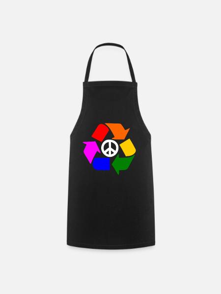 Peace lgbt zeichen - Peacezeichen - Kochschürze - Schwarz