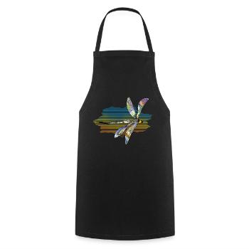Dragonfly - Cooking Apron - black - Front - AI Model Male 185 dark (185cm)