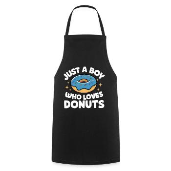 Donut Donuts Süßigkeiten Bagel - Kochschürze - Schwarz - Vorne - AI Model Male 185 dark (185cm)