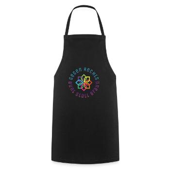 Gegen Rechts - Bunt statt Braun - Kochschürze - Schwarz - Vorne - AI Model Male 185 dark (185cm)