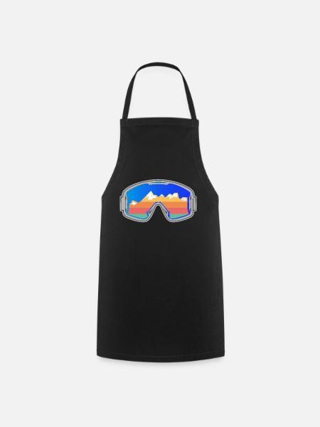 Lunettes de ski skieur Vintage Design Bright - Tablier de cuisine - noir