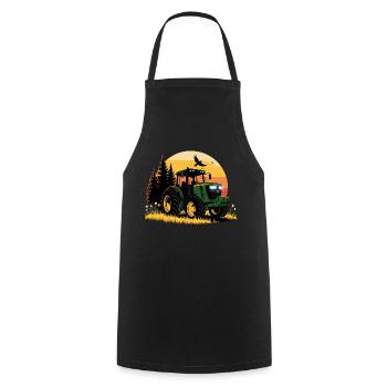 Tracteur - Remorqueur - Agriculteur - Tablier de cuisine - noir - Devant - AI Model Male 185 dark (185cm)