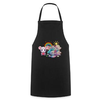 Süßes Maus-Design für die beste Lehrerin - Kochschürze - Schwarz - Vorne - AI Model Male 185 dark (185cm)