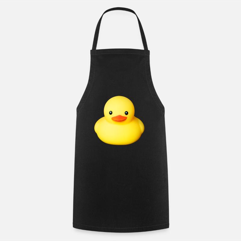Cute yellow rubber duck - Cooking Apron - black
