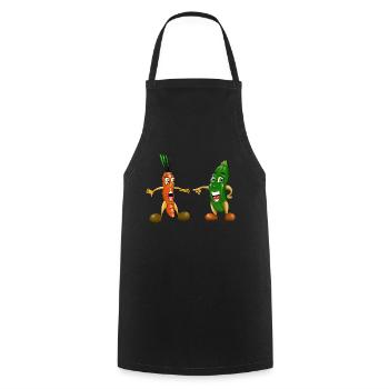 Baby and vegan vegetables - Cooking Apron - black - Front - AI Model Male 185 dark (185cm)