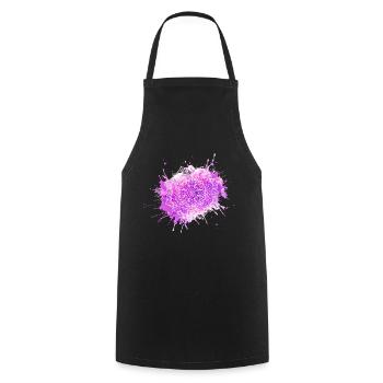 Mandala - Purple - Cooking Apron - black - Front - AI Model Male 185 dark (185cm)