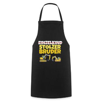 Großer Stolzer Bruder Bagger 2024 Geschenk - Kochschürze - Schwarz - Vorne - AI Model Male 185 dark (185cm)