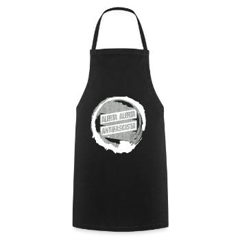 PROTESTATION ANTIFASCISTA ALERTA ALERTA - Tablier de cuisine - noir - Devant - AI Model Male 185 dark (185cm)